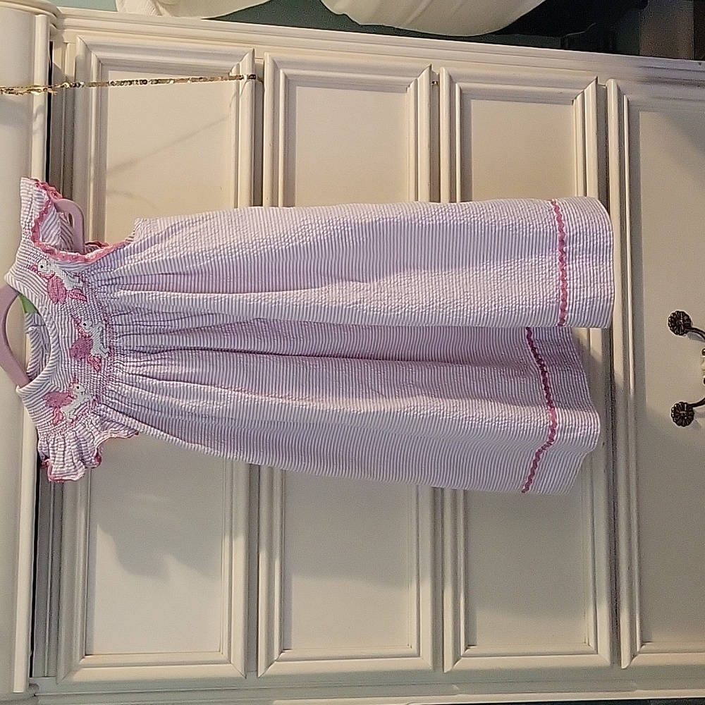 Smocked dress with unicorns, size 3T